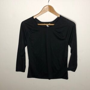 James Perse Double Layer Raglan Wool Blend Long Tee XS